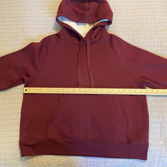 Old Navy Women's Sherpa Lined Hoodie Raisin Arizona Size Large 647497-09 - Picture 3 of 8